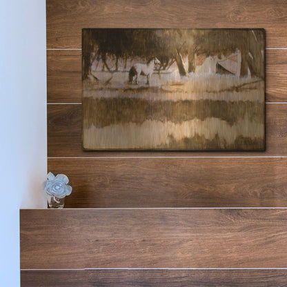 Luxe Metal Art 'Home' by J. E. Knauf, Metal Wall Art,16x12