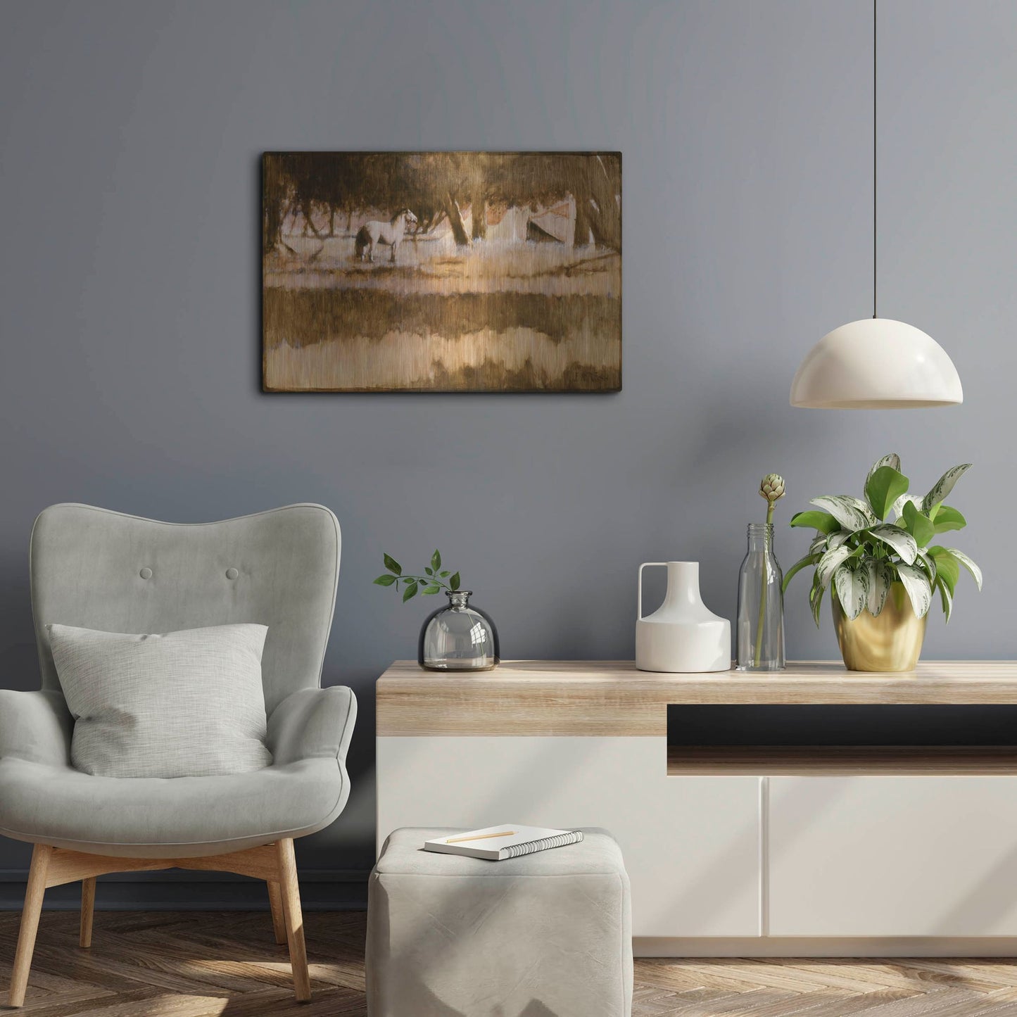 Luxe Metal Art 'Home' by J. E. Knauf, Metal Wall Art,24x16