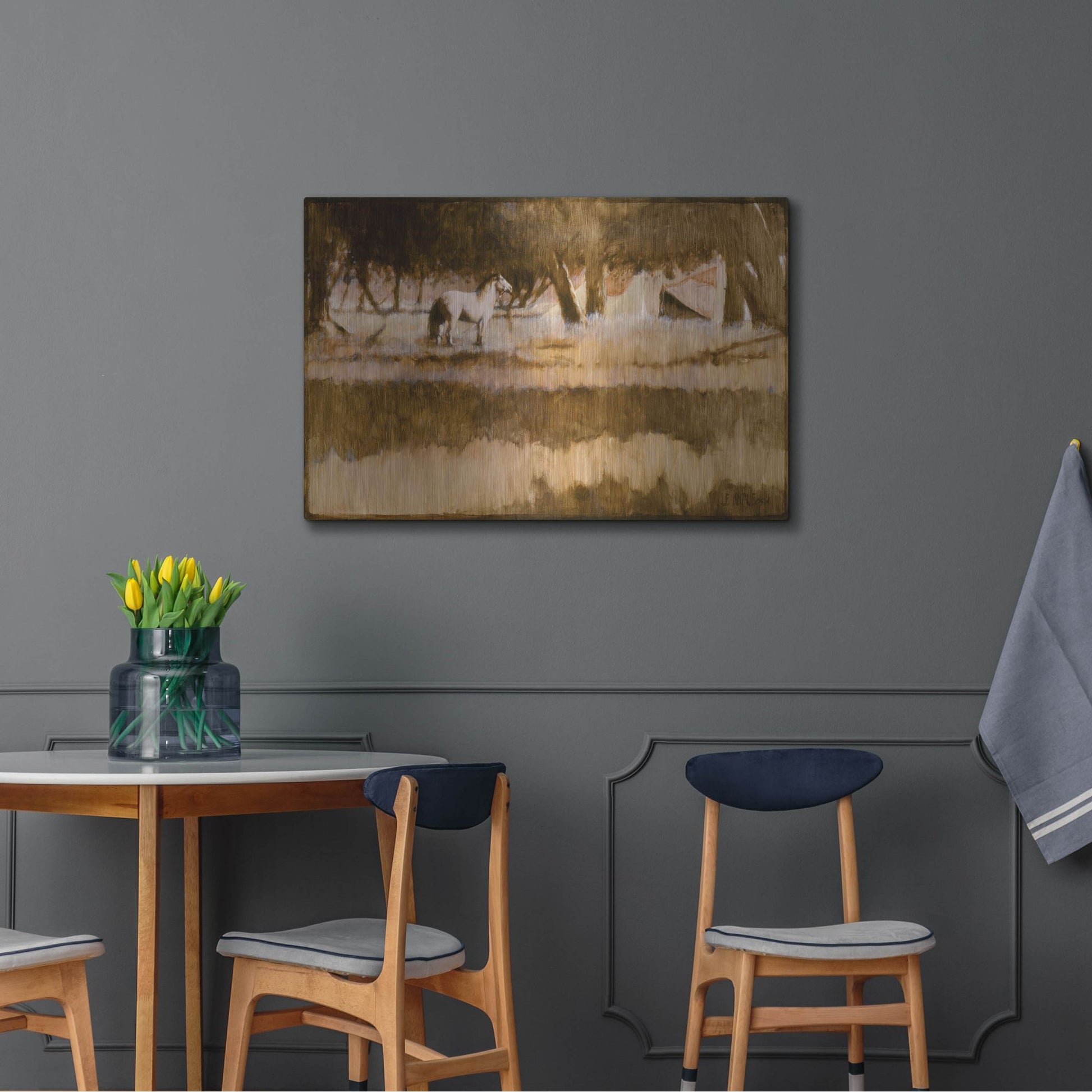 Luxe Metal Art 'Home' by J. E. Knauf, Metal Wall Art,36x24