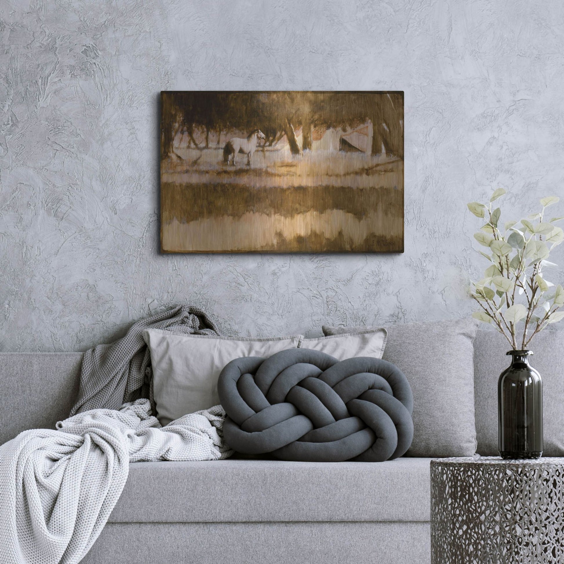 Luxe Metal Art 'Home' by J. E. Knauf, Metal Wall Art,36x24
