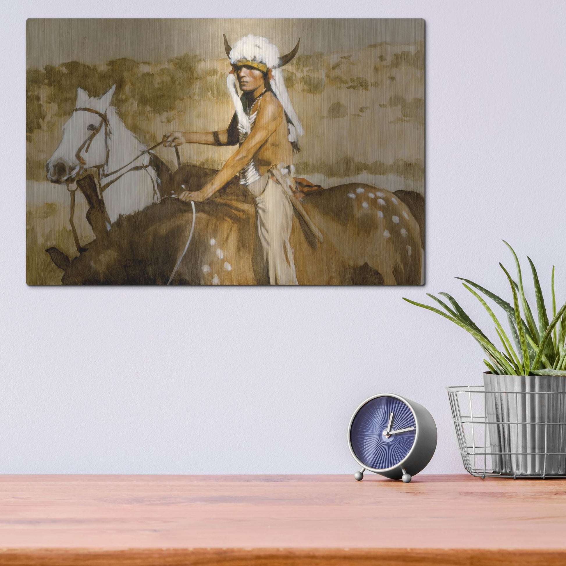 Luxe Metal Art 'Procurement' by J. E. Knauf, Metal Wall Art,16x12