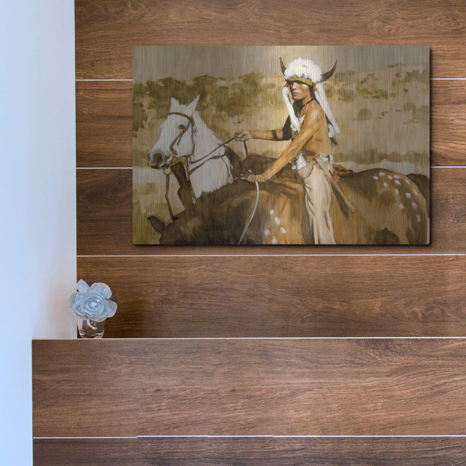 Luxe Metal Art 'Procurement' by J. E. Knauf, Metal Wall Art,16x12