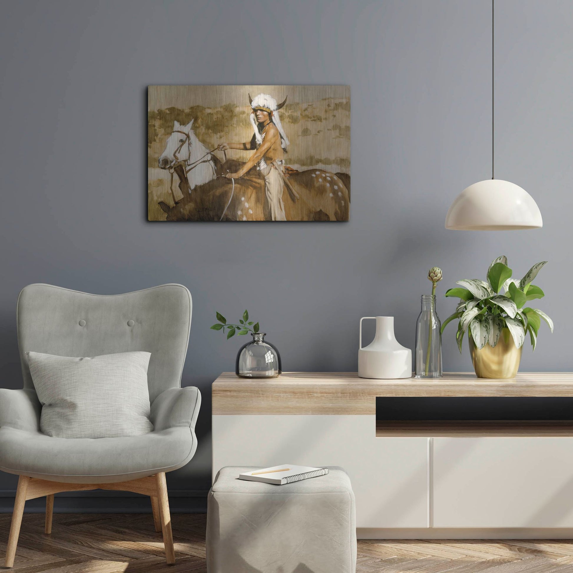 Luxe Metal Art 'Procurement' by J. E. Knauf, Metal Wall Art,24x16