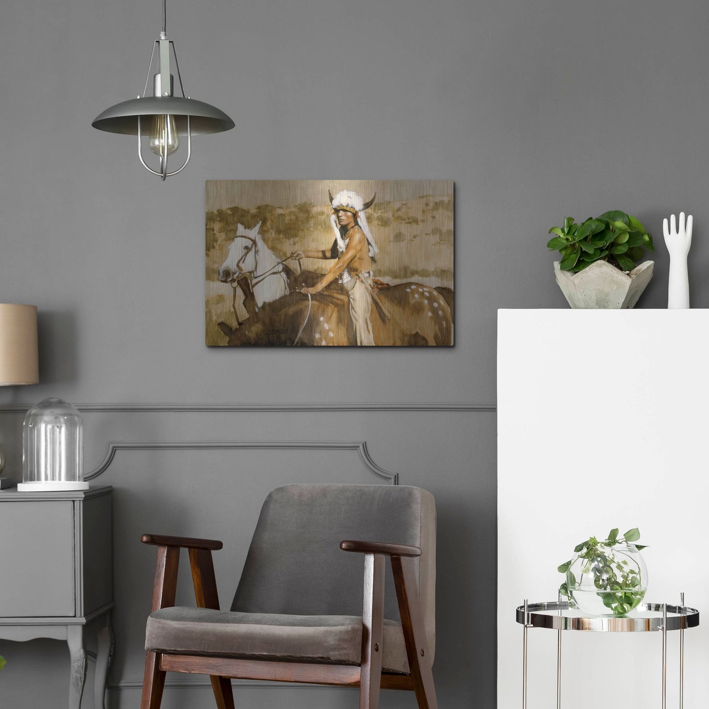 Luxe Metal Art 'Procurement' by J. E. Knauf, Metal Wall Art,24x16