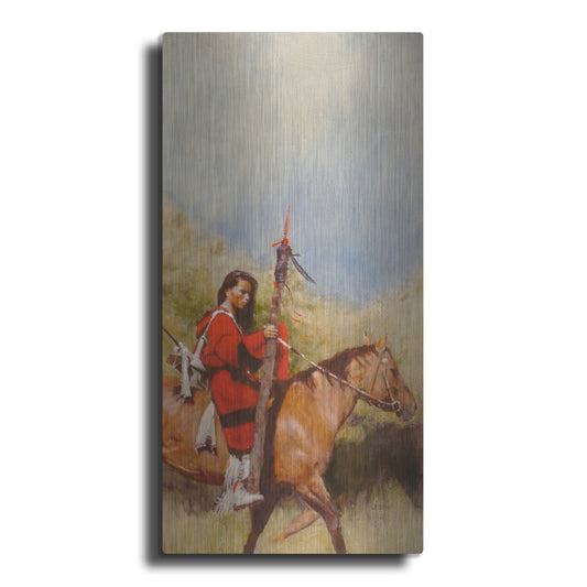 Luxe Metal Art 'Horse And Rider At A Walk' by J. E. Knauf, Metal Wall Art