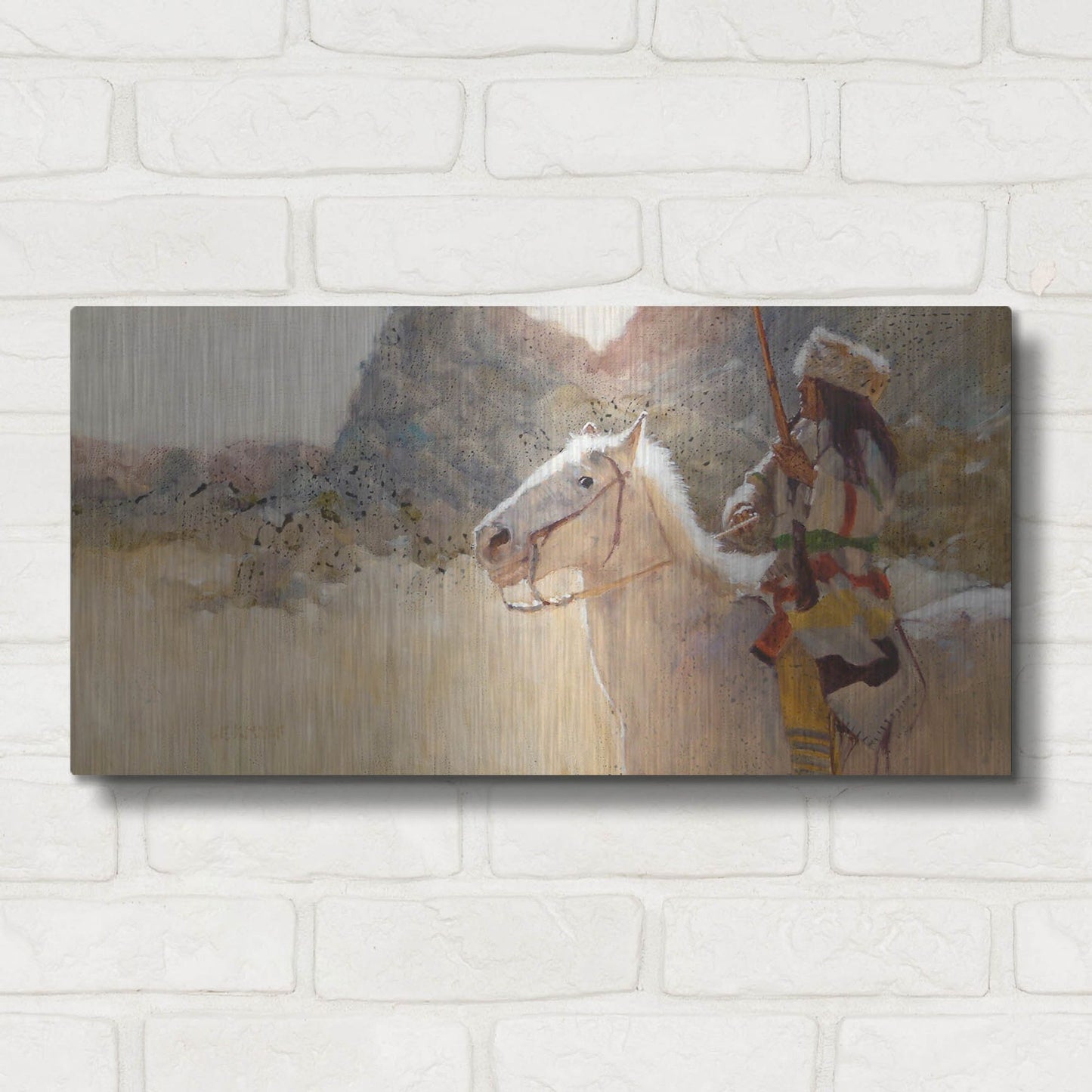 Luxe Metal Art 'Blue Gap Pass' by J. E. Knauf, Metal Wall Art,24x12