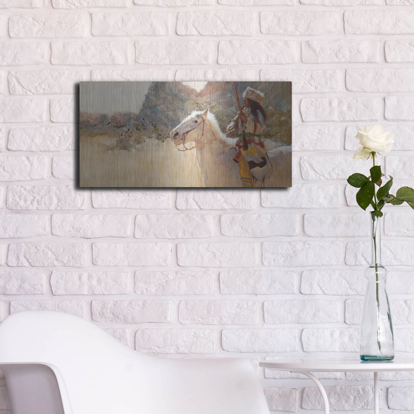 Luxe Metal Art 'Blue Gap Pass' by J. E. Knauf, Metal Wall Art,24x12