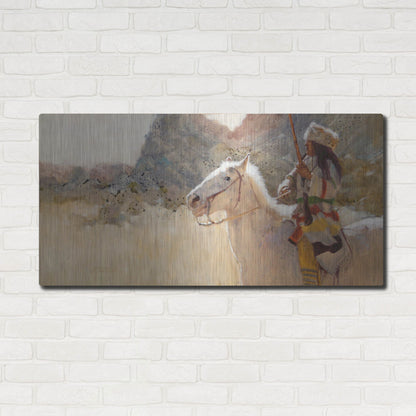Luxe Metal Art 'Blue Gap Pass' by J. E. Knauf, Metal Wall Art,48x24