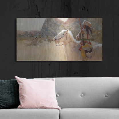 Luxe Metal Art 'Blue Gap Pass' by J. E. Knauf, Metal Wall Art,48x24