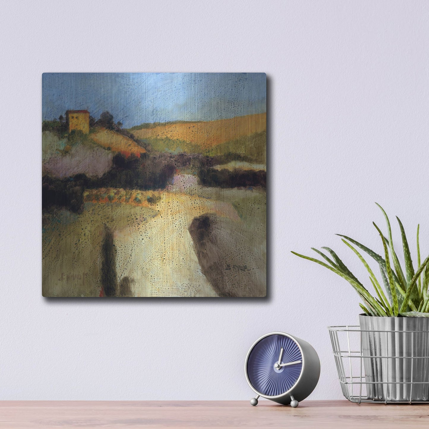 Luxe Metal Art 'Castello Pastine 1' by J. E. Knauf, Metal Wall Art,12x12