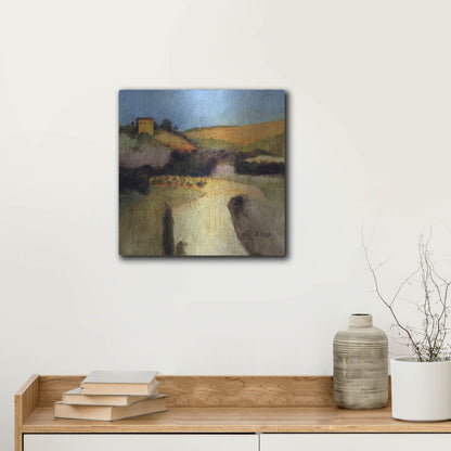 Luxe Metal Art 'Castello Pastine 1' by J. E. Knauf, Metal Wall Art,12x12