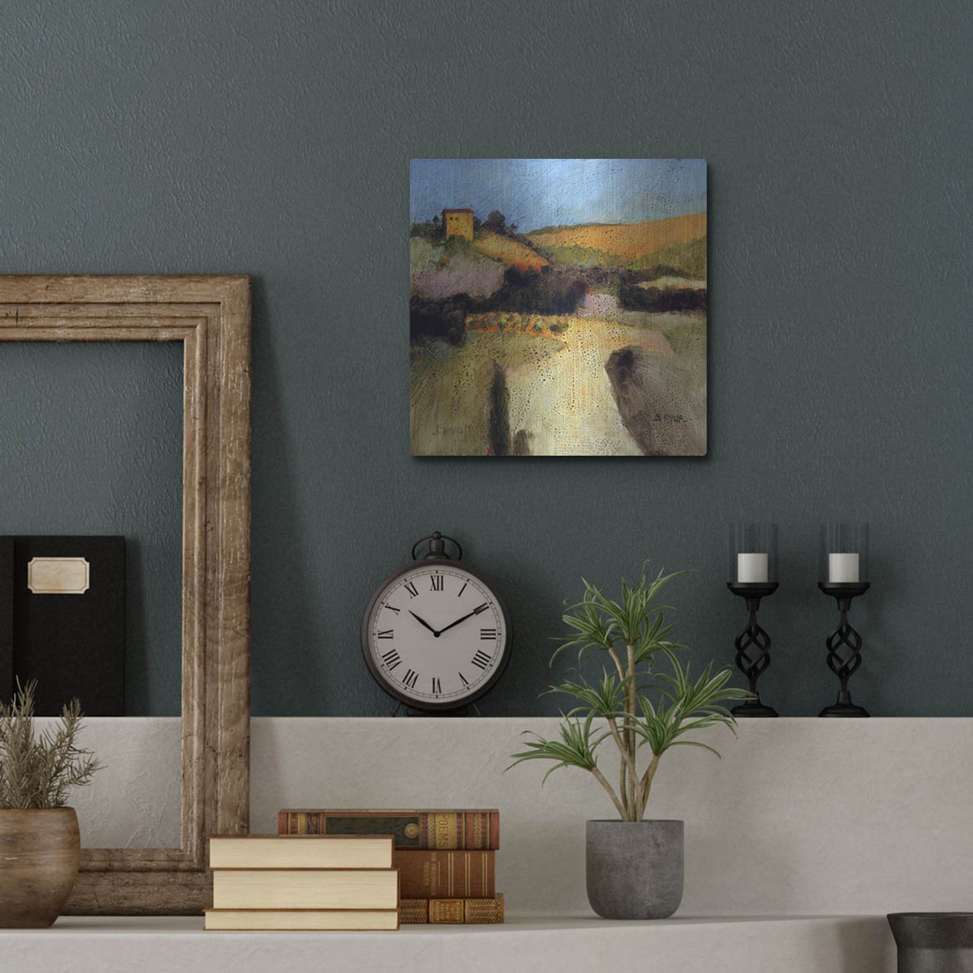 Luxe Metal Art 'Castello Pastine 1' by J. E. Knauf, Metal Wall Art,12x12