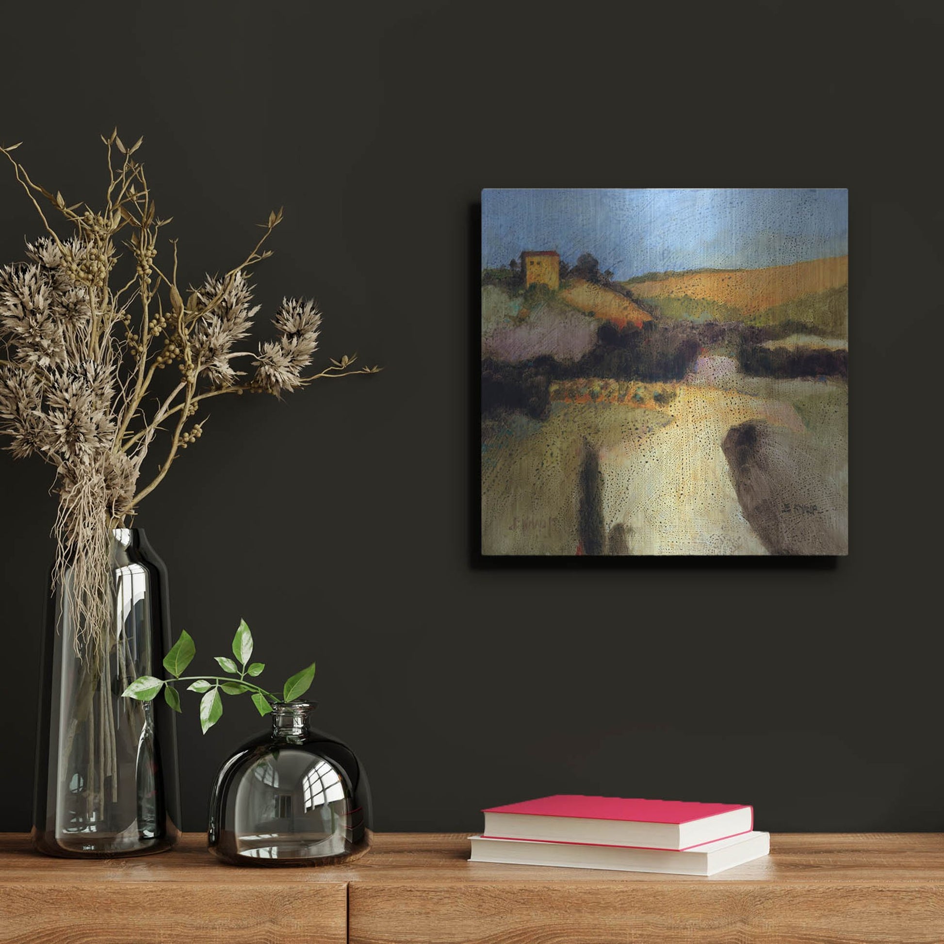 Luxe Metal Art 'Castello Pastine 1' by J. E. Knauf, Metal Wall Art,12x12