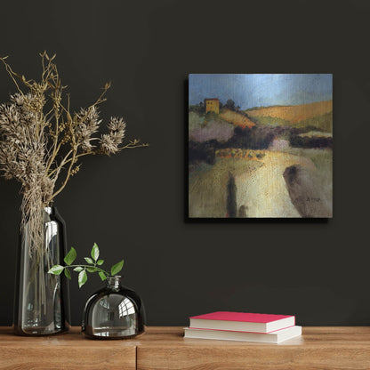 Luxe Metal Art 'Castello Pastine 1' by J. E. Knauf, Metal Wall Art,12x12