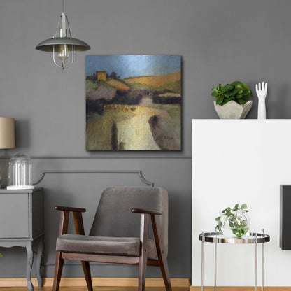 Luxe Metal Art 'Castello Pastine 1' by J. E. Knauf, Metal Wall Art,24x24