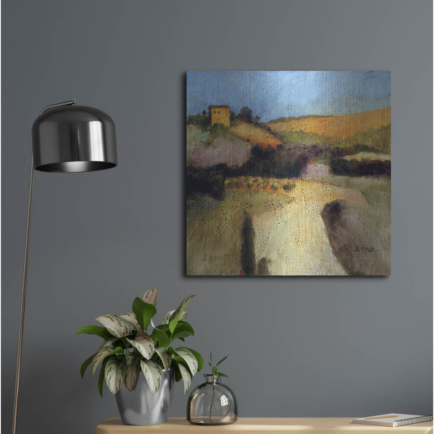 Luxe Metal Art 'Castello Pastine 1' by J. E. Knauf, Metal Wall Art,24x24