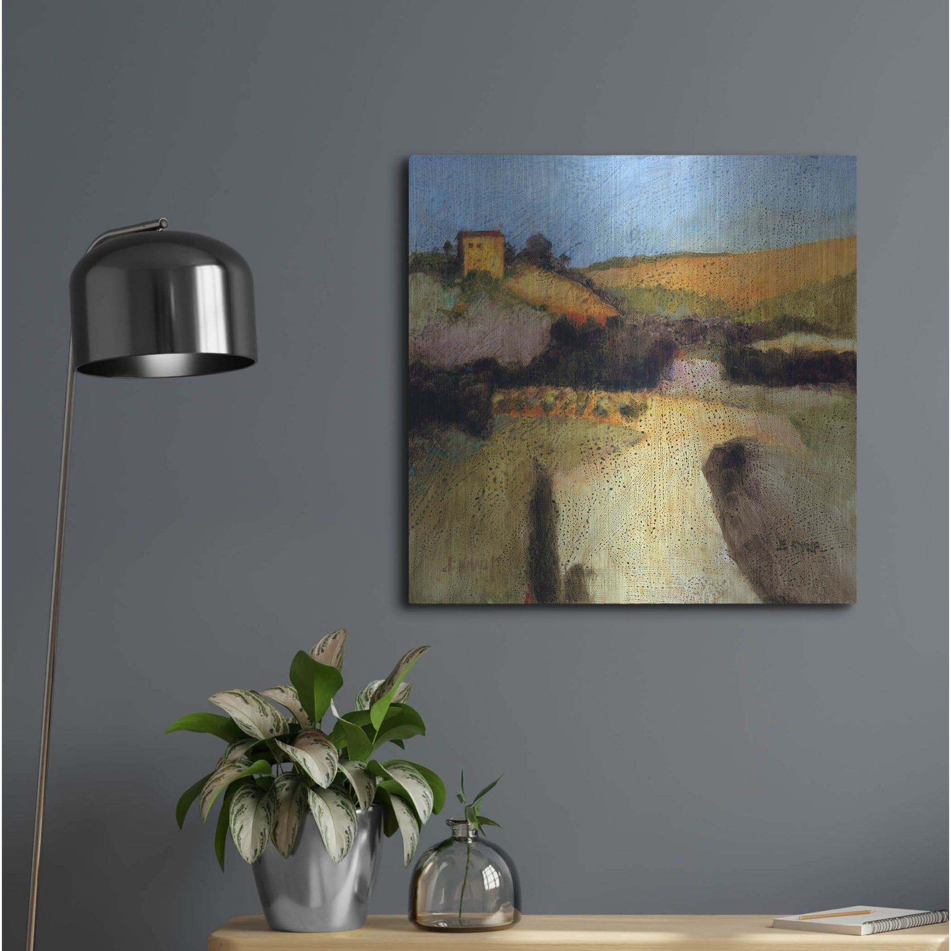 Luxe Metal Art 'Castello Pastine 1' by J. E. Knauf, Metal Wall Art,24x24