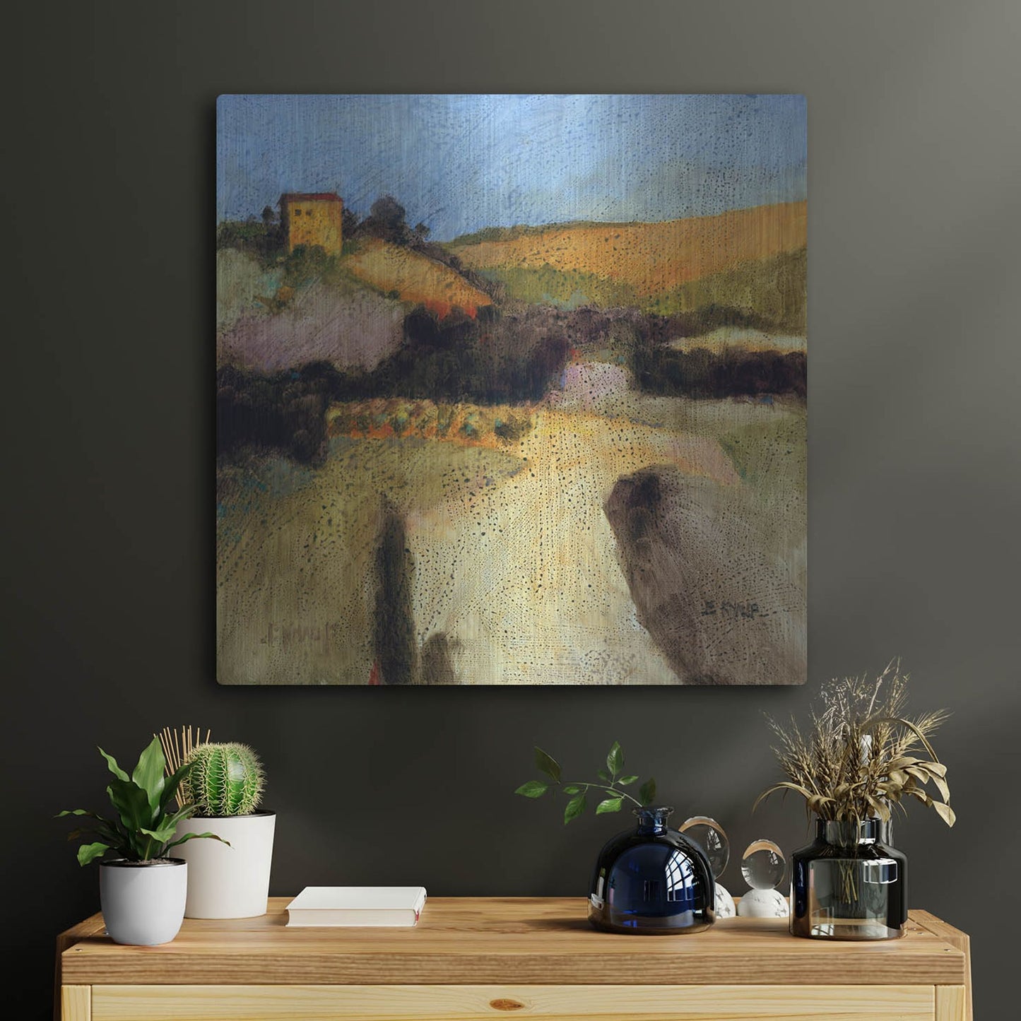 Luxe Metal Art 'Castello Pastine 1' by J. E. Knauf, Metal Wall Art,24x24