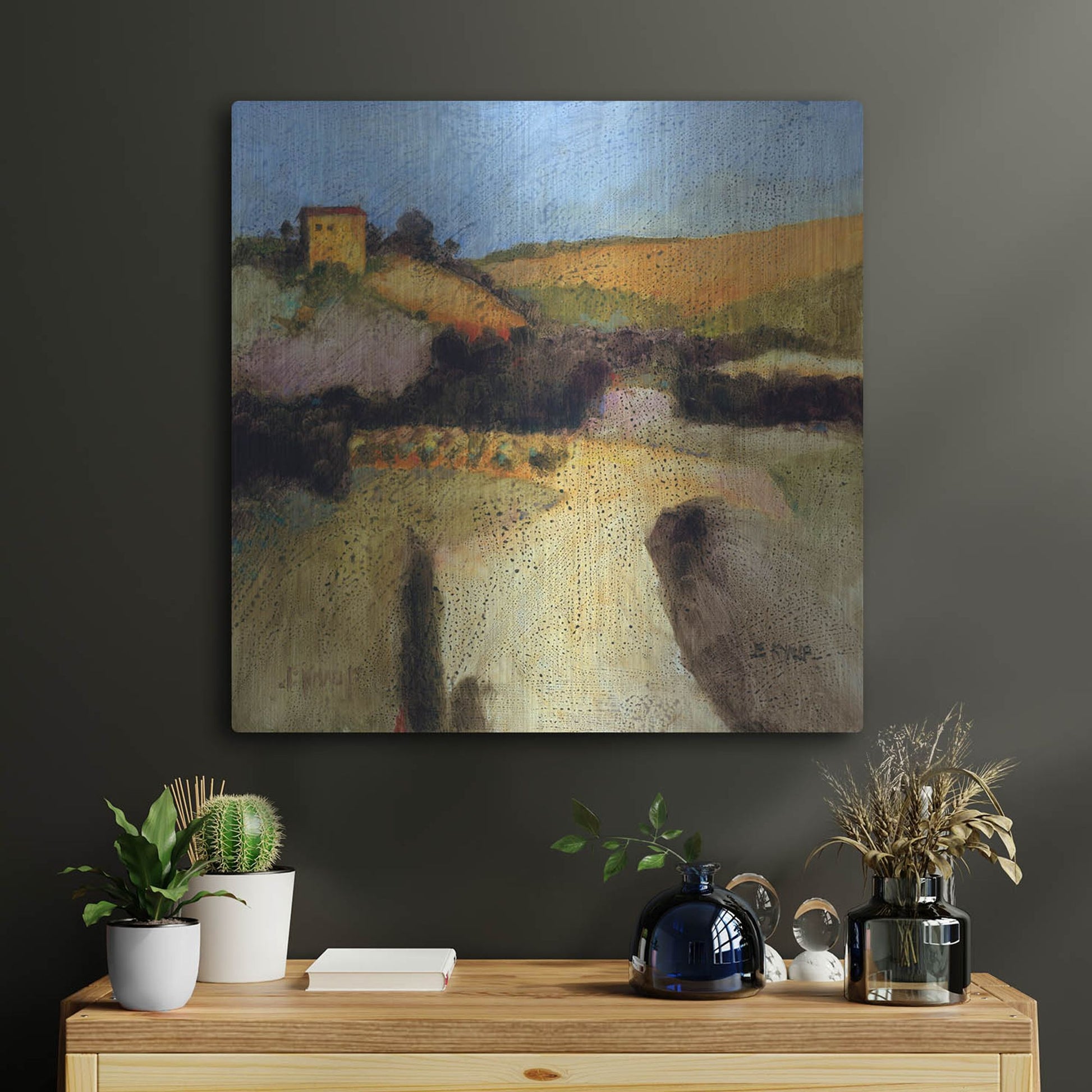 Luxe Metal Art 'Castello Pastine 1' by J. E. Knauf, Metal Wall Art,24x24