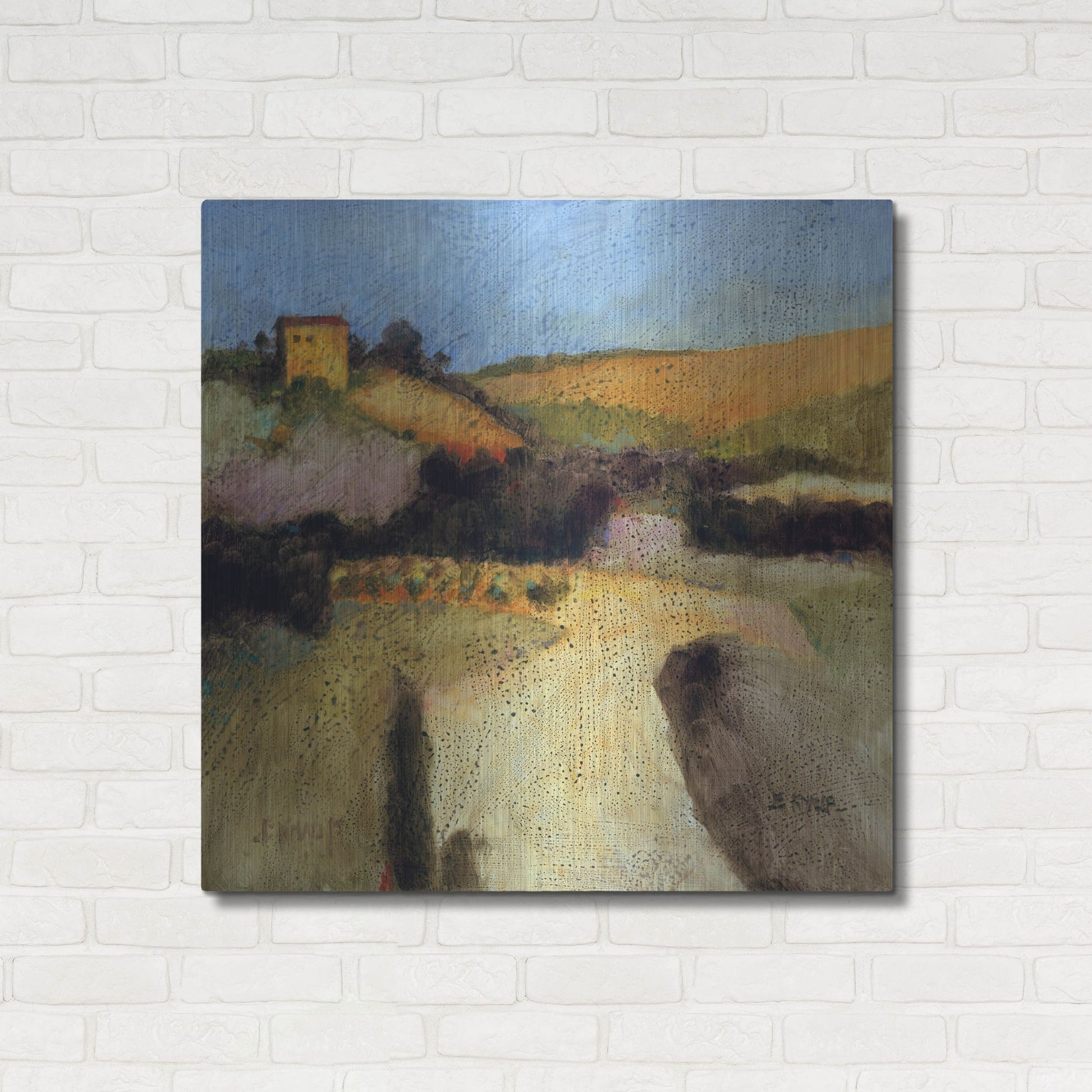 Luxe Metal Art 'Castello Pastine 1' by J. E. Knauf, Metal Wall Art,36x36