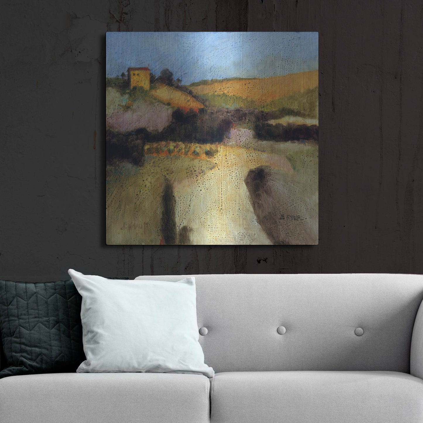 Luxe Metal Art 'Castello Pastine 1' by J. E. Knauf, Metal Wall Art,36x36