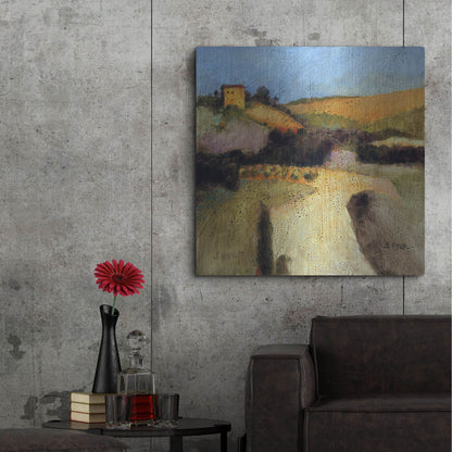 Luxe Metal Art 'Castello Pastine 1' by J. E. Knauf, Metal Wall Art,36x36