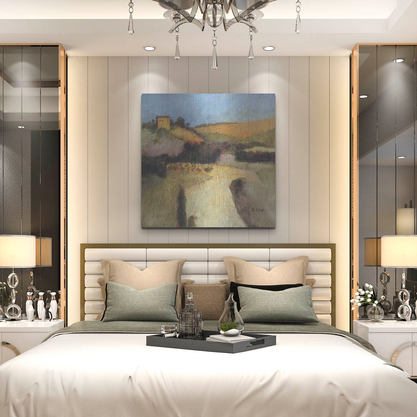 Luxe Metal Art 'Castello Pastine 1' by J. E. Knauf, Metal Wall Art,36x36