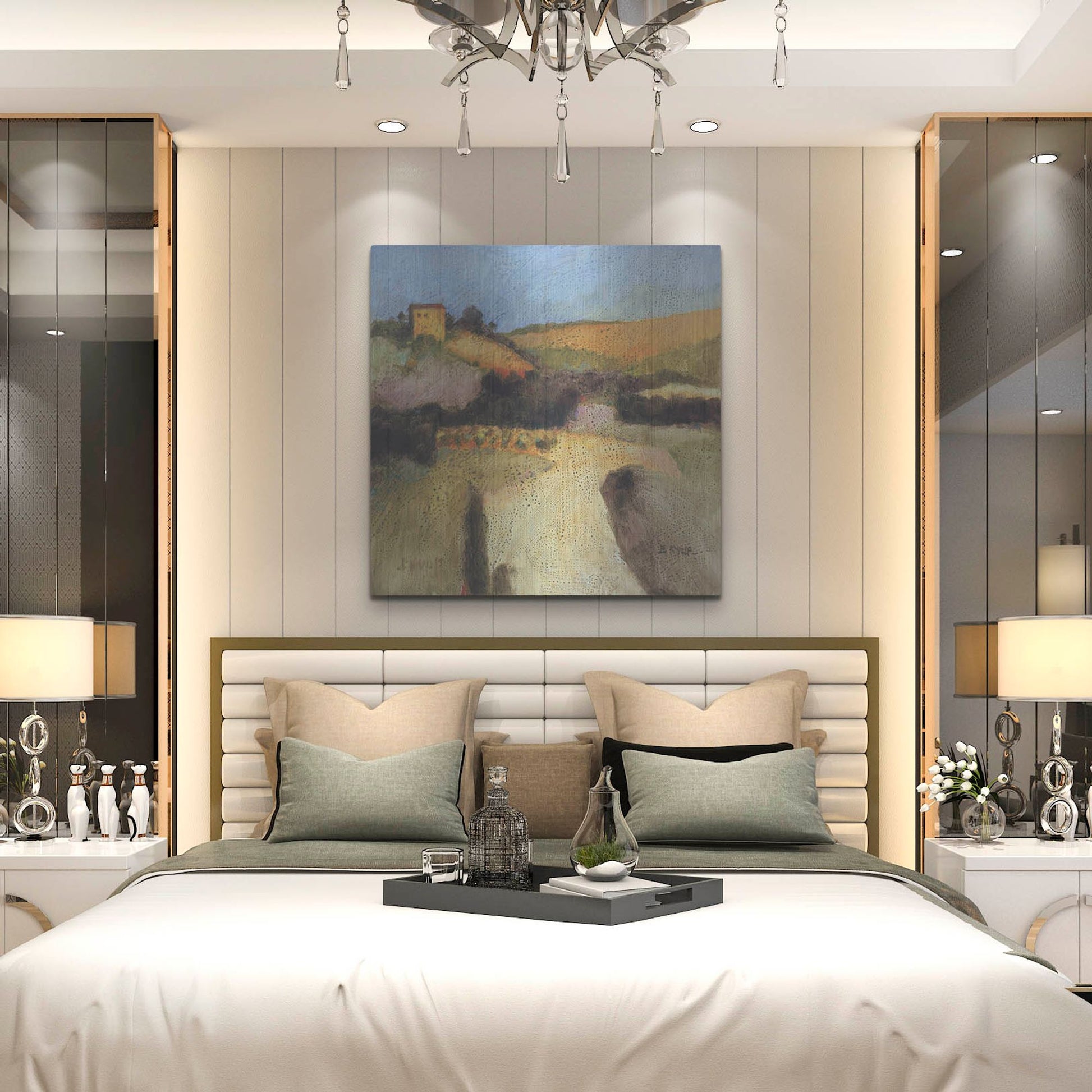 Luxe Metal Art 'Castello Pastine 1' by J. E. Knauf, Metal Wall Art,36x36