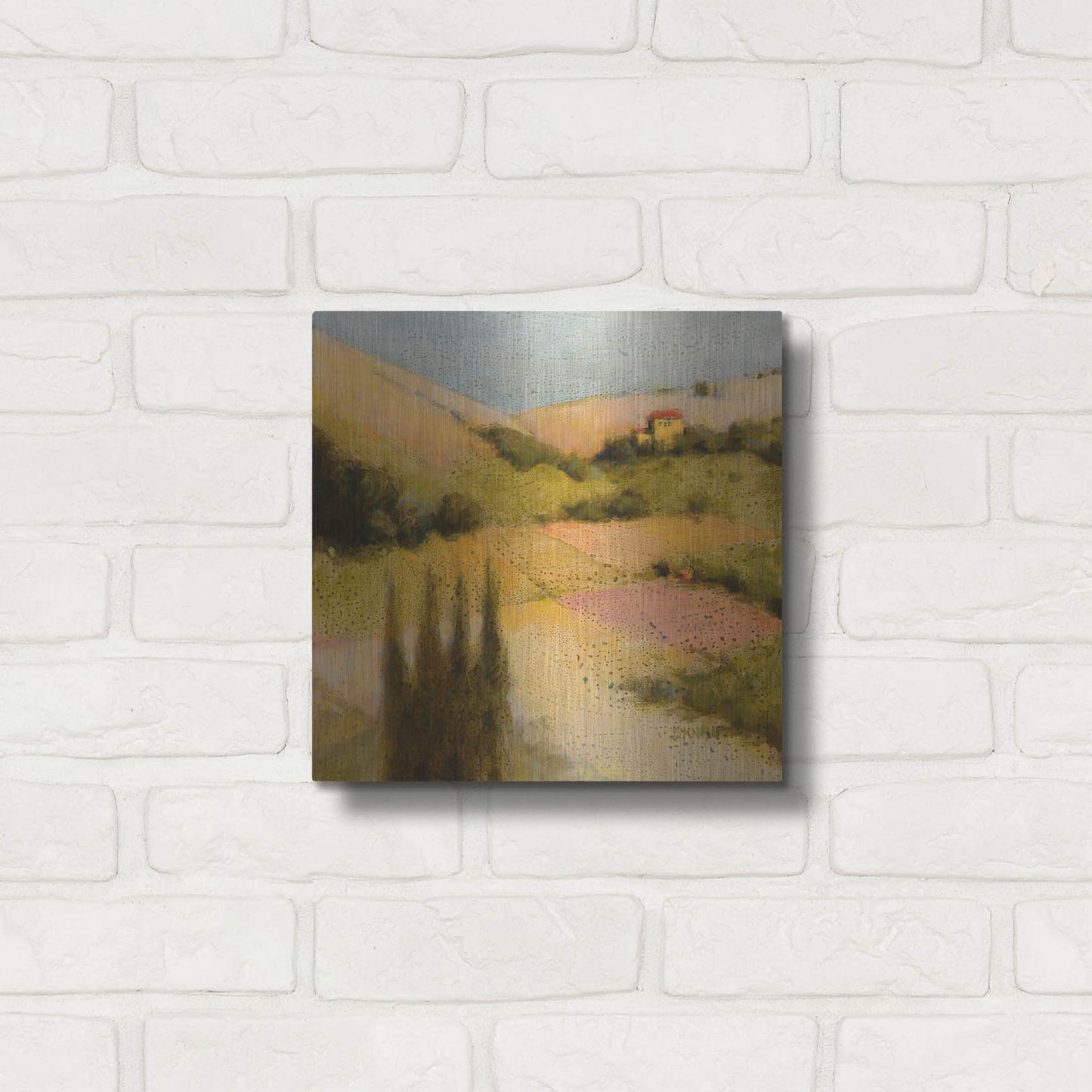 Luxe Metal Art 'Castello Pastine 2' by J. E. Knauf, Metal Wall Art,12x12