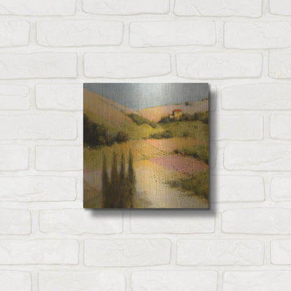 Luxe Metal Art 'Castello Pastine 2' by J. E. Knauf, Metal Wall Art,12x12