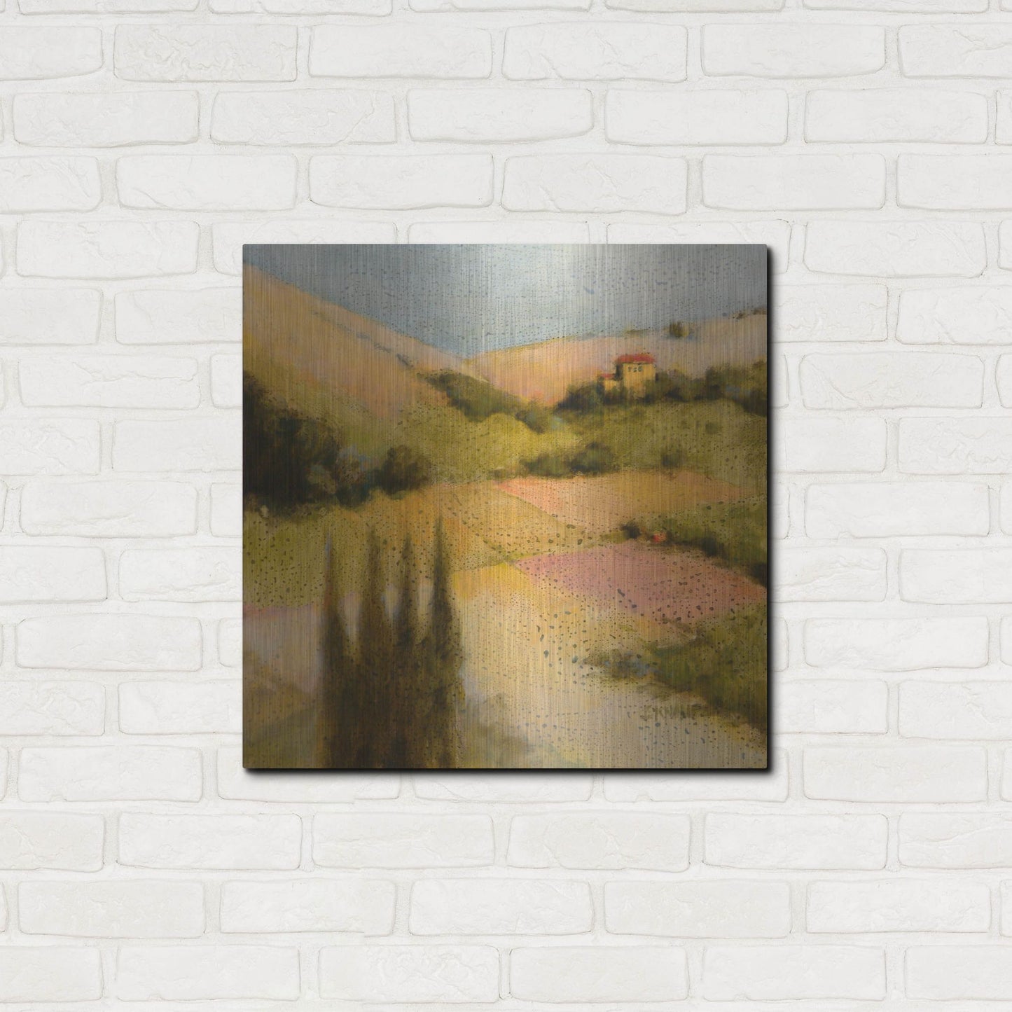 Luxe Metal Art 'Castello Pastine 2' by J. E. Knauf, Metal Wall Art,24x24