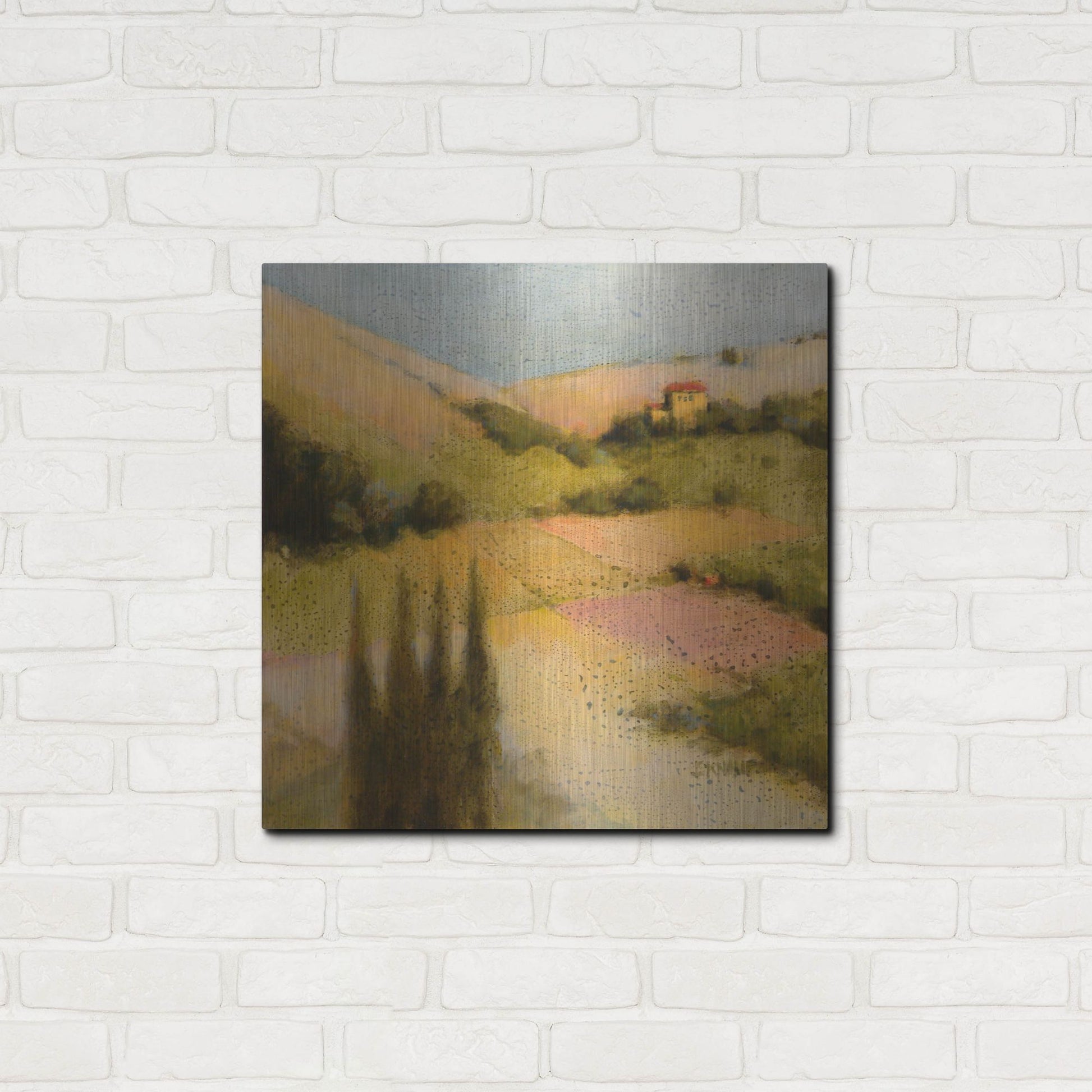 Luxe Metal Art 'Castello Pastine 2' by J. E. Knauf, Metal Wall Art,24x24