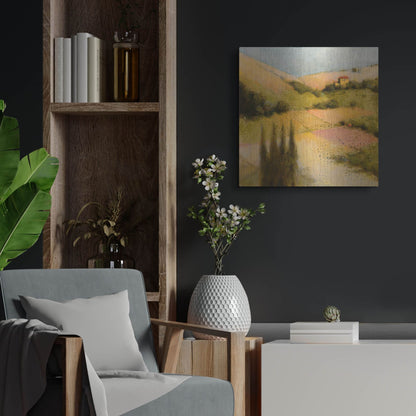 Luxe Metal Art 'Castello Pastine 2' by J. E. Knauf, Metal Wall Art,24x24