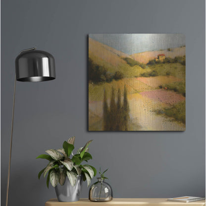 Luxe Metal Art 'Castello Pastine 2' by J. E. Knauf, Metal Wall Art,24x24