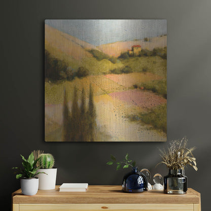 Luxe Metal Art 'Castello Pastine 2' by J. E. Knauf, Metal Wall Art,24x24