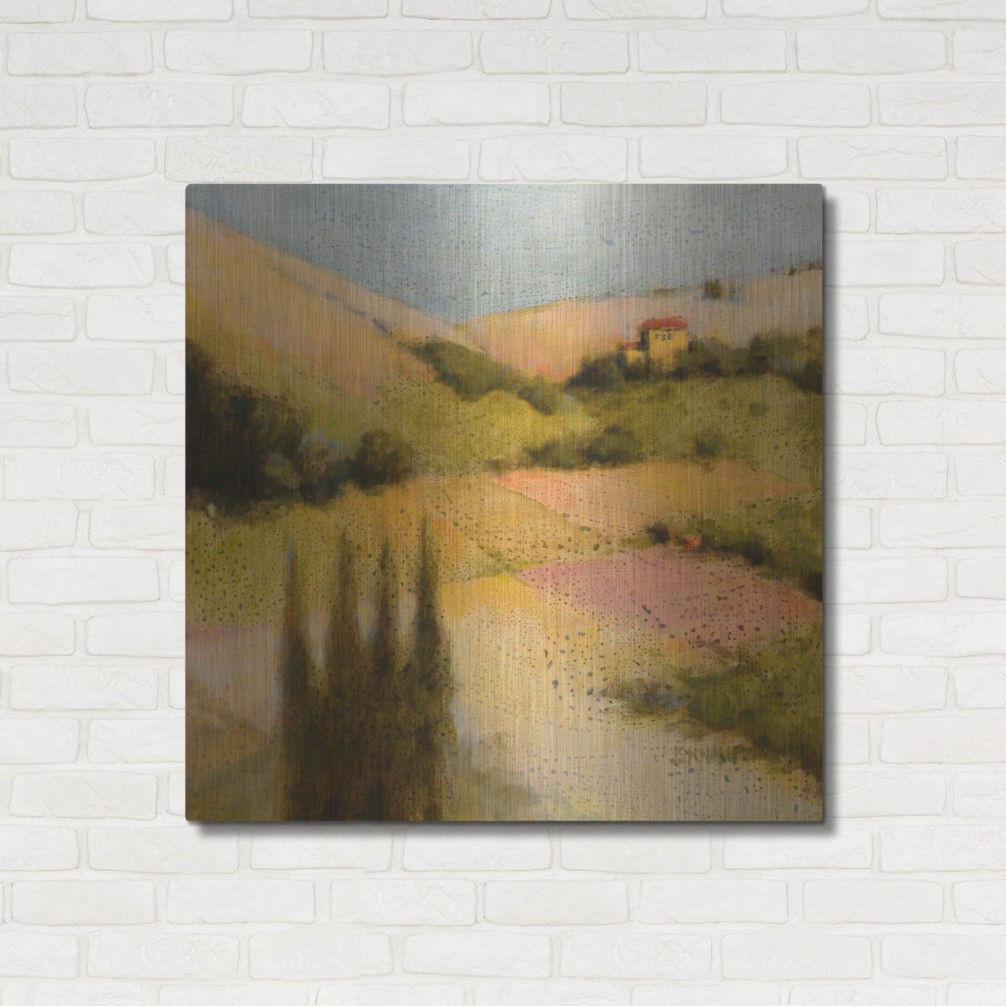 Luxe Metal Art 'Castello Pastine 2' by J. E. Knauf, Metal Wall Art,36x36