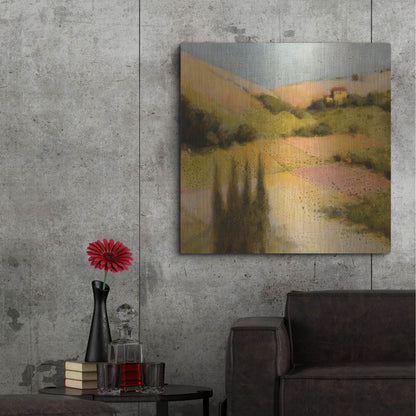 Luxe Metal Art 'Castello Pastine 2' by J. E. Knauf, Metal Wall Art,36x36