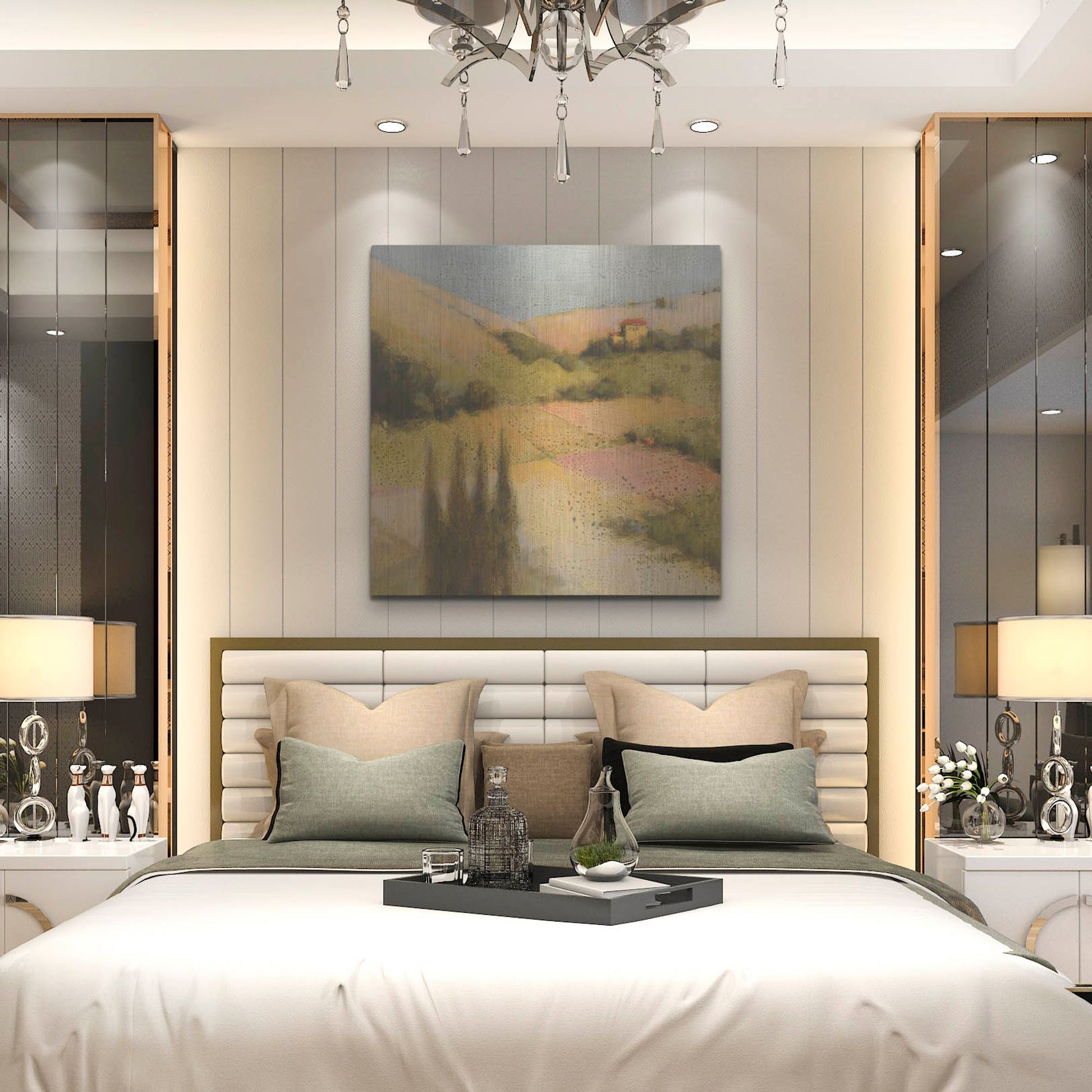 Luxe Metal Art 'Castello Pastine 2' by J. E. Knauf, Metal Wall Art,36x36