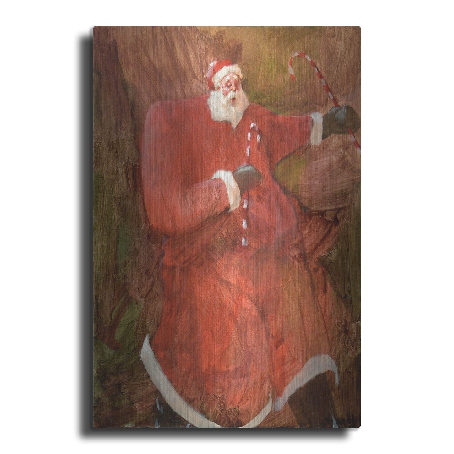 Luxe Metal Art 'Santa' by J. E. Knauf, Metal Wall Art
