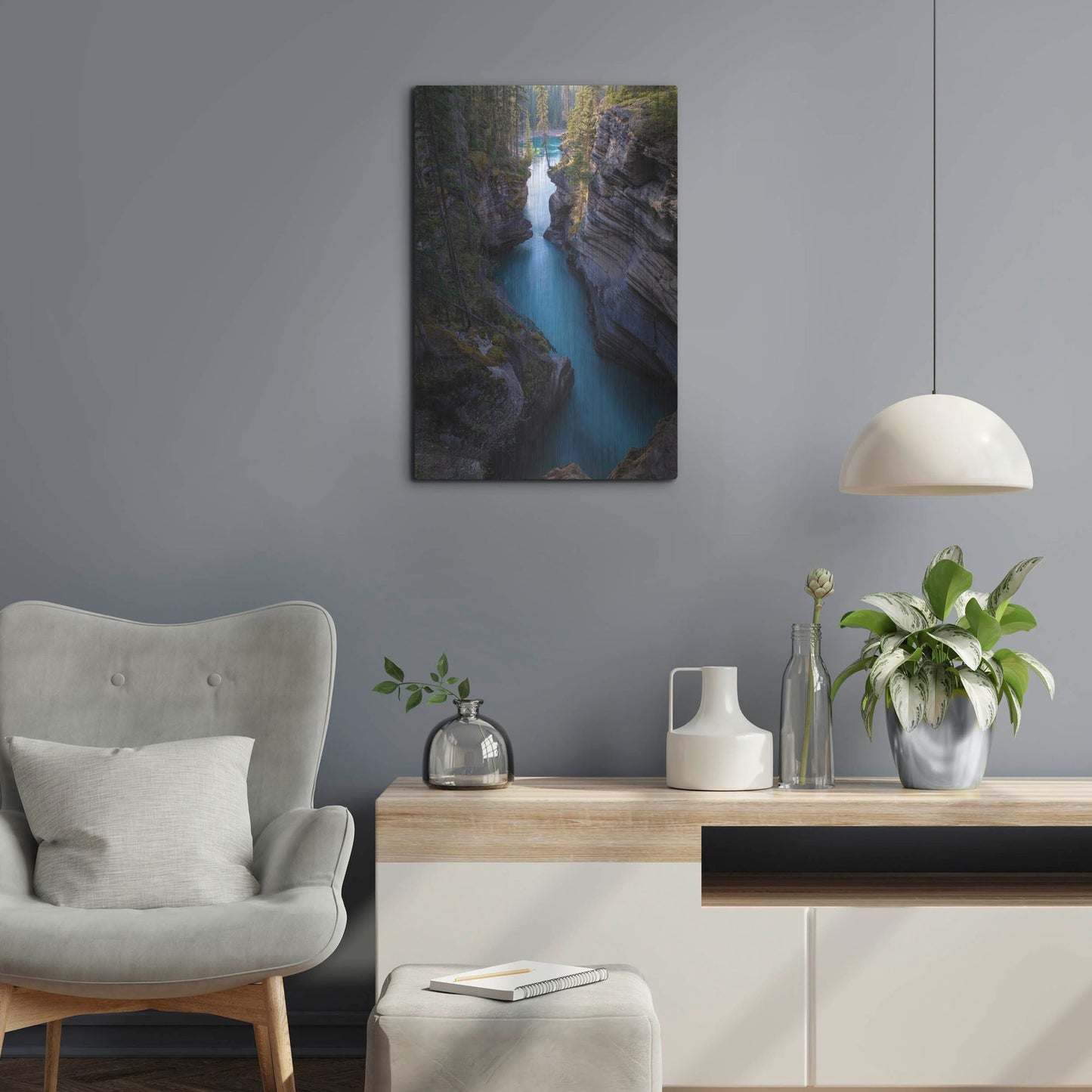 Luxe Metal Art 'Athabasca River 1' by Joe Reimer Photography, Metal Wall Art,16x24