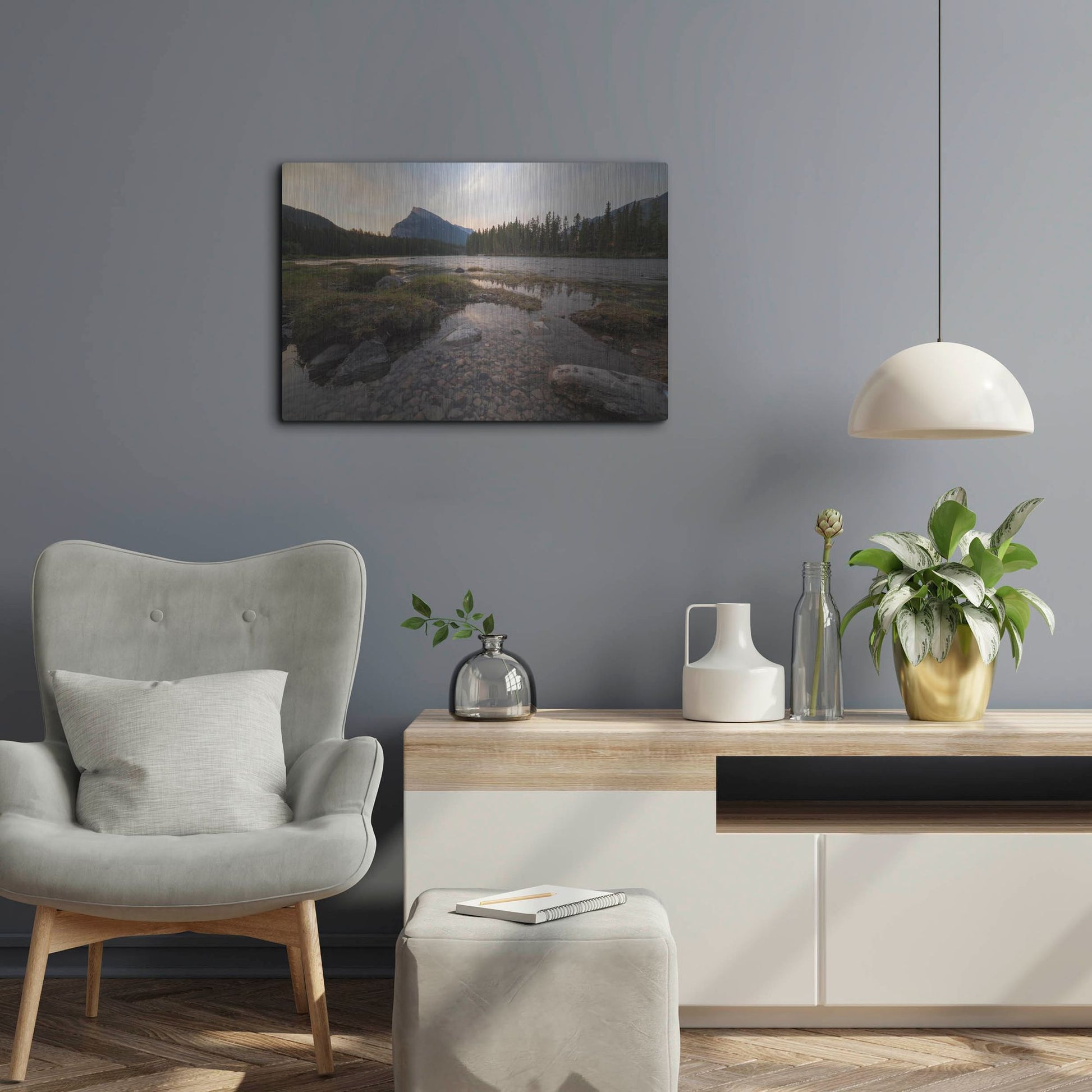 Luxe Metal Art 'Banff Sunrise 1' by Joe Reimer Photography, Metal Wall Art,24x16