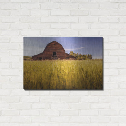 Luxe Metal Art 'Barn Sunset 1' by Joe Reimer Photography, Metal Wall Art,36x24