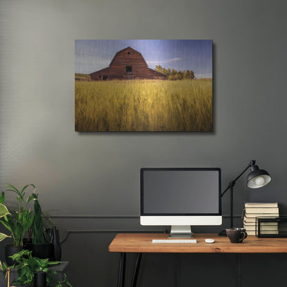 Luxe Metal Art 'Barn Sunset 1' by Joe Reimer Photography, Metal Wall Art,36x24