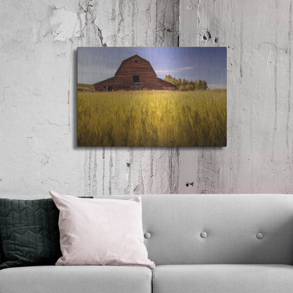 Luxe Metal Art 'Barn Sunset 1' by Joe Reimer Photography, Metal Wall Art,36x24