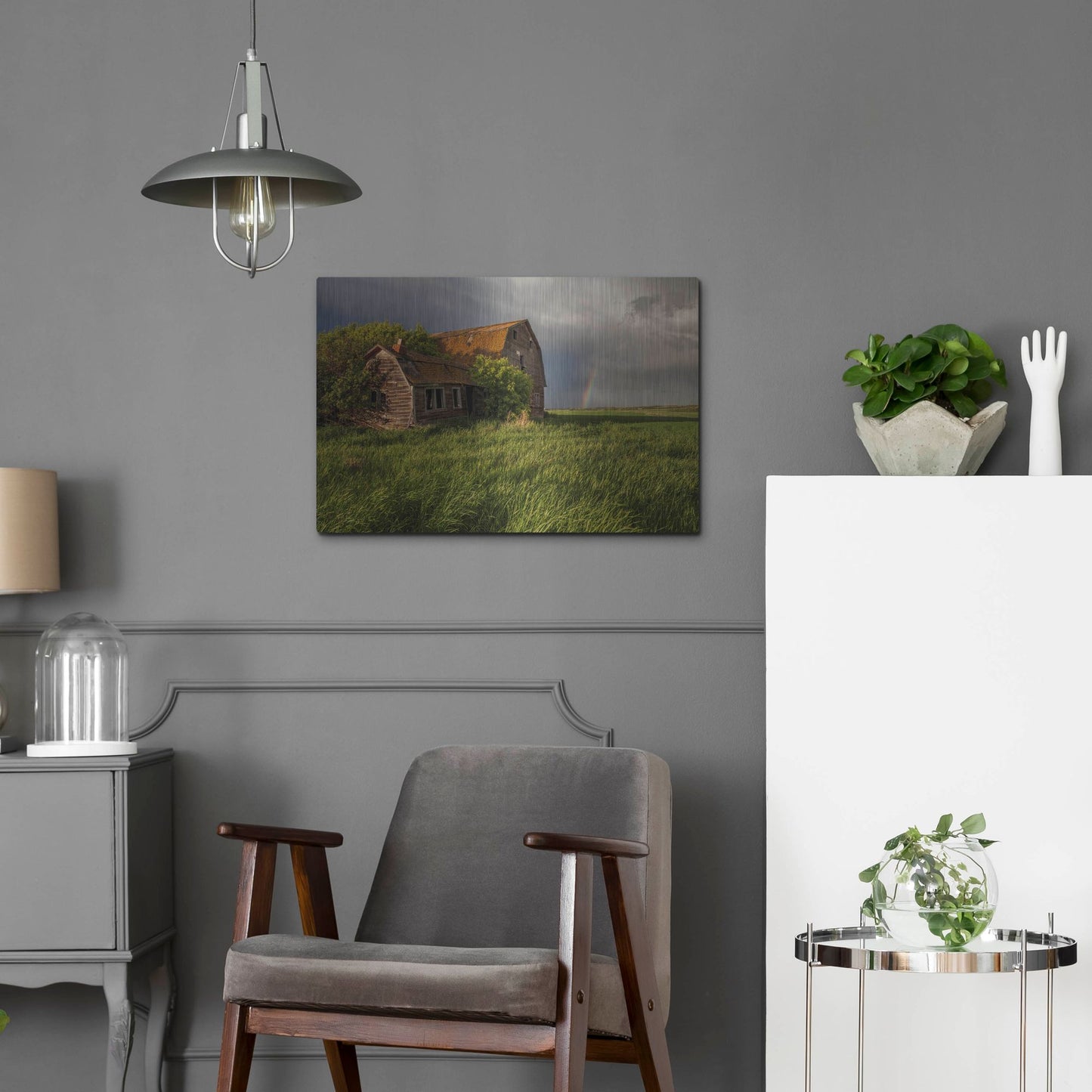 Luxe Metal Art 'Barn Sunset 2' by Joe Reimer Photography, Metal Wall Art,24x16