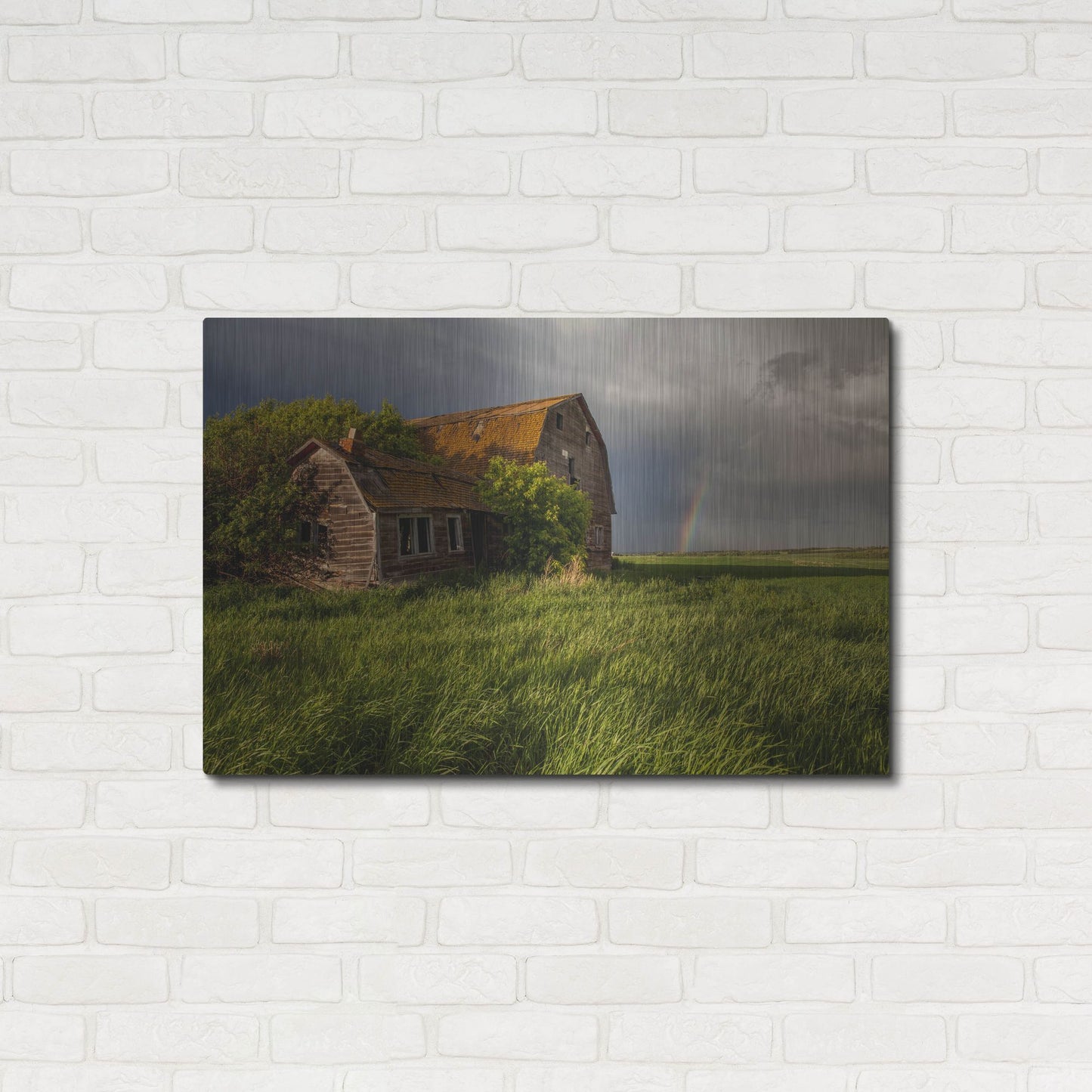Luxe Metal Art 'Barn Sunset 2' by Joe Reimer Photography, Metal Wall Art,36x24