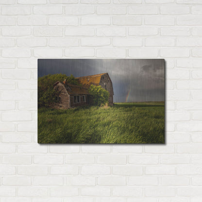 Luxe Metal Art 'Barn Sunset 2' by Joe Reimer Photography, Metal Wall Art,36x24