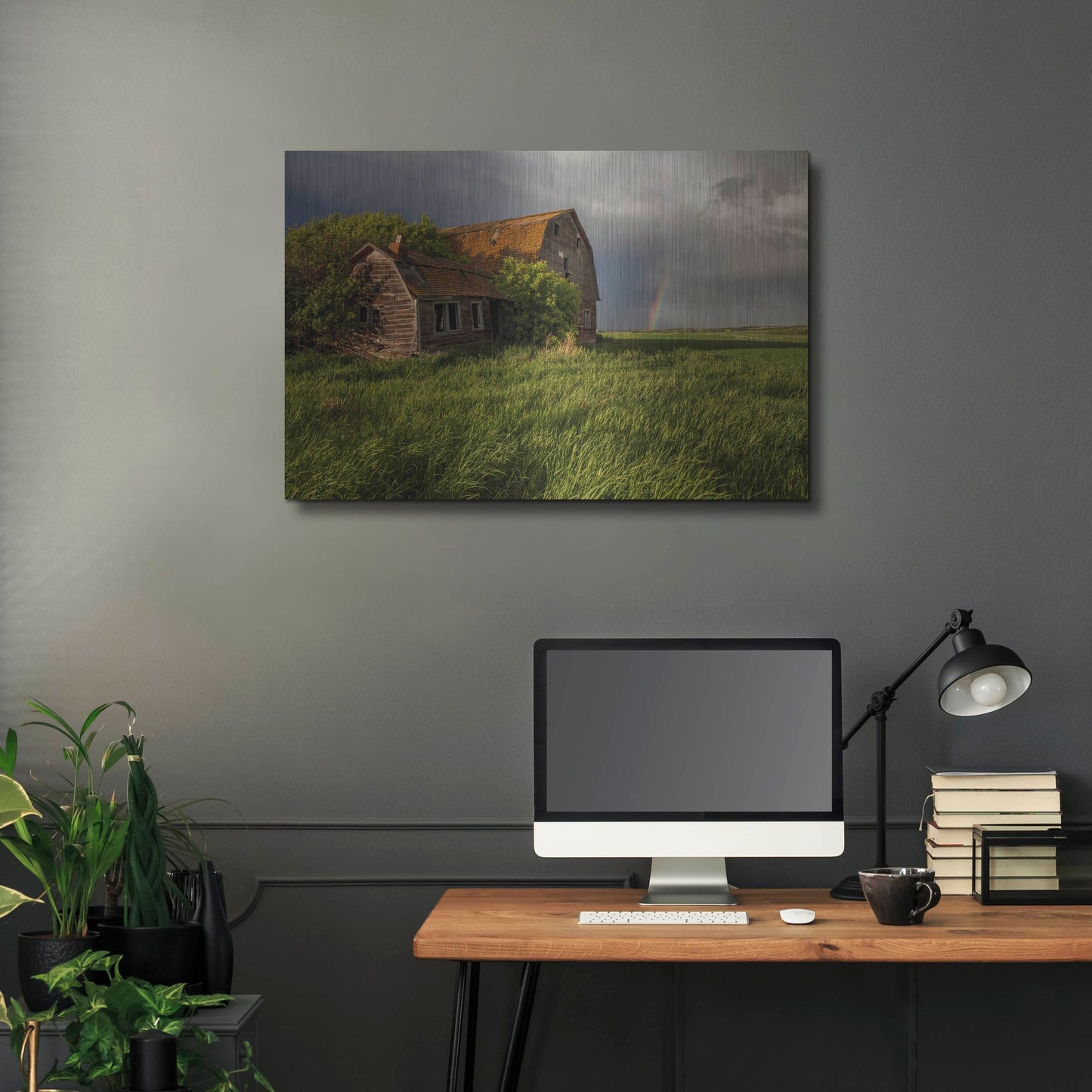 Luxe Metal Art 'Barn Sunset 2' by Joe Reimer Photography, Metal Wall Art,36x24