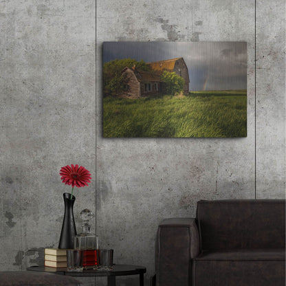 Luxe Metal Art 'Barn Sunset 2' by Joe Reimer Photography, Metal Wall Art,36x24
