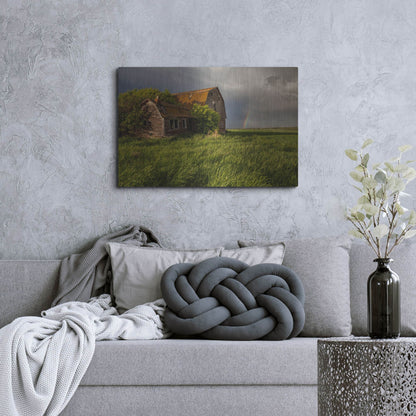 Luxe Metal Art 'Barn Sunset 2' by Joe Reimer Photography, Metal Wall Art,36x24
